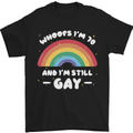 I'm 70 And I'm Still Gay LGBT Mens T-Shirt Cotton Gildan Black