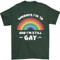 I'm 70 And I'm Still Gay LGBT Mens T-Shirt Cotton Gildan Forest Green