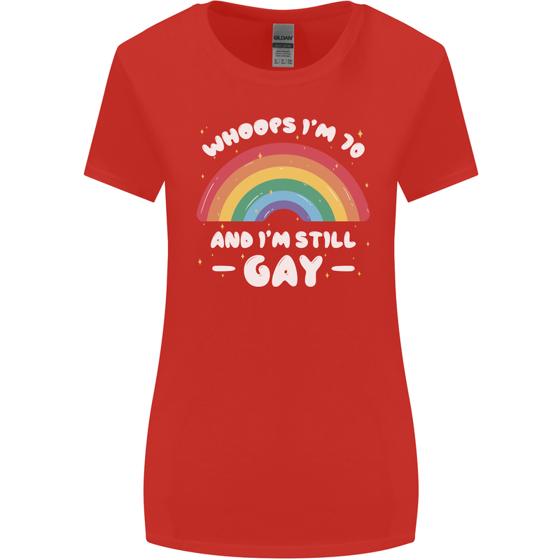 I'm 70 And I'm Still Gay LGBT Womens Wider Cut T-Shirt Red