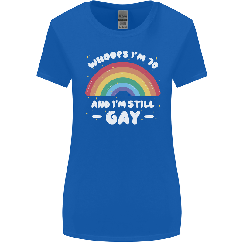 I'm 70 And I'm Still Gay LGBT Womens Wider Cut T-Shirt Royal Blue