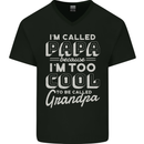 I'm Called Papa Grandparents Day Mens V-Neck Cotton T-Shirt Black