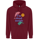 I'm Dead Inside Dolphins Sunrise Childrens Kids Hoodie Maroon