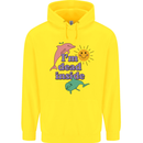 I'm Dead Inside Dolphins Sunrise Childrens Kids Hoodie Yellow