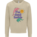 I'm Dead Inside Dolphins Sunrise Mens Sweatshirt Jumper Sand