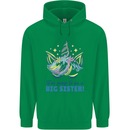 I'm Going to Be a Big Sister Unicorn Childrens Kids Hoodie Irish Green