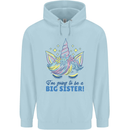 I'm Going to Be a Big Sister Unicorn Childrens Kids Hoodie Light Blue