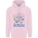 I'm Going to Be a Big Sister Unicorn Childrens Kids Hoodie Light Pink