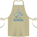 I'm Going to Be a Big Sister Unicorn Cotton Apron 100% Organic Khaki