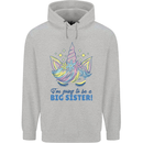 I'm Going to Be a Big Sister Unicorn Mens 80% Cotton Hoodie Sports Grey