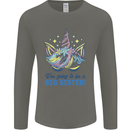 I'm Going to Be a Big Sister Unicorn Mens Long Sleeve T-Shirt Charcoal