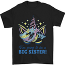 I'm Going to Be a Big Sister Unicorn Mens T-Shirt Cotton Gildan Black