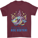 I'm Going to Be a Big Sister Unicorn Mens T-Shirt Cotton Gildan Maroon