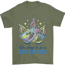 I'm Going to Be a Big Sister Unicorn Mens T-Shirt Cotton Gildan Military Green