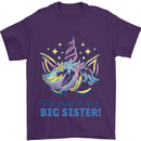 I'm Going to Be a Big Sister Unicorn Mens T-Shirt Cotton Gildan Purple