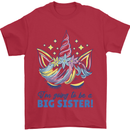 I'm Going to Be a Big Sister Unicorn Mens T-Shirt Cotton Gildan Red