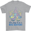I'm Going to Be a Big Sister Unicorn Mens T-Shirt Cotton Gildan Sports Grey
