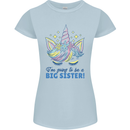 I'm Going to Be a Big Sister Unicorn Womens Petite Cut T-Shirt Light Blue