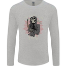 I'm Here For You Grim Reaper Skull Devil Mens Long Sleeve T-Shirt Sports Grey