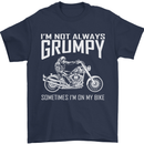 I'm Not Always Grumpy Motorbike Motorcycle Mens T-Shirt Cotton Gildan Navy Blue