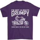 I'm Not Always Grumpy Motorbike Motorcycle Mens T-Shirt Cotton Gildan Purple