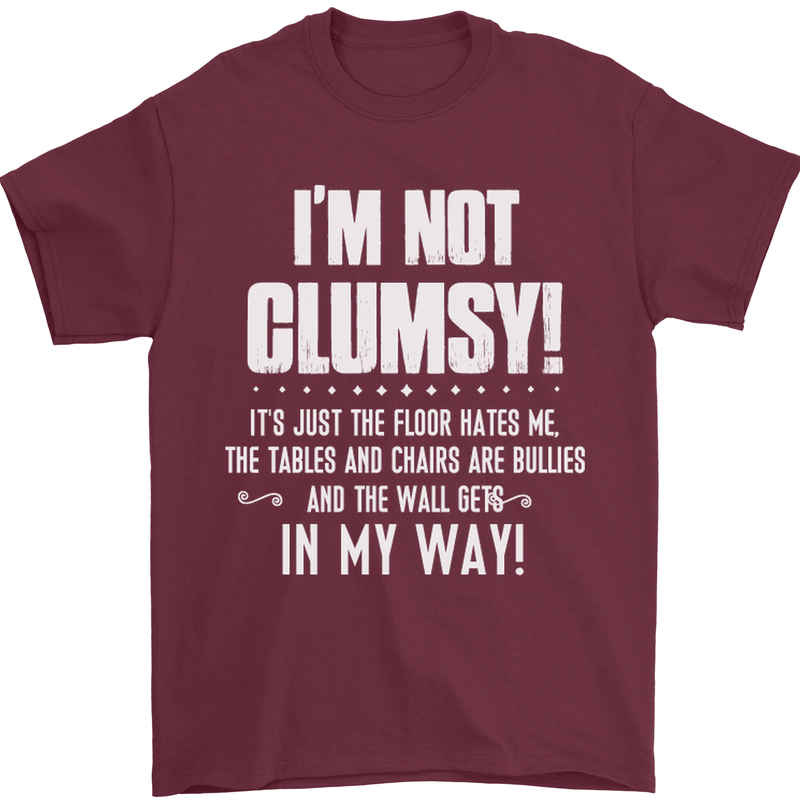 I'm Not Clumsy Funny Slogan Joke Beer Mens T-Shirt Cotton Gildan Maroon