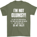 I'm Not Clumsy Funny Slogan Joke Beer Mens T-Shirt Cotton Gildan Military Green
