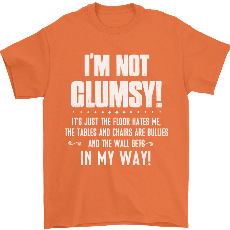 I'm Not Clumsy Funny Slogan Joke Beer Mens T-Shirt Cotton Gildan Orange