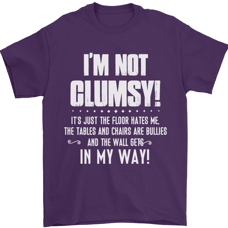 I'm Not Clumsy Funny Slogan Joke Beer Mens T-Shirt Cotton Gildan Purple