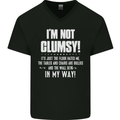 I'm Not Clumsy Funny Slogan Joke Beer Mens V-Neck Cotton T-Shirt Black