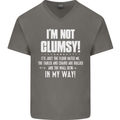 I'm Not Clumsy Funny Slogan Joke Beer Mens V-Neck Cotton T-Shirt Charcoal