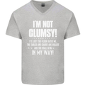I'm Not Clumsy Funny Slogan Joke Beer Mens V-Neck Cotton T-Shirt Sports Grey
