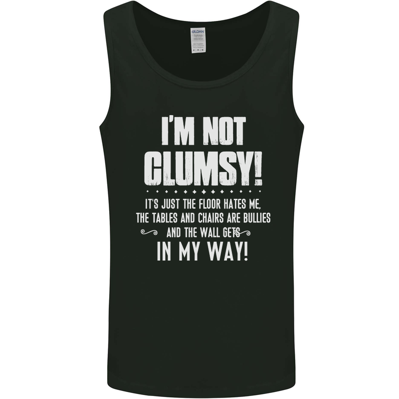 I'm Not Clumsy Funny Slogan Joke Beer Mens Vest Tank Top Black