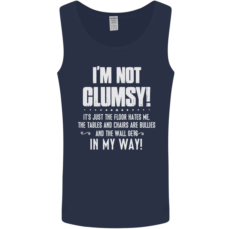I'm Not Clumsy Funny Slogan Joke Beer Mens Vest Tank Top Navy Blue