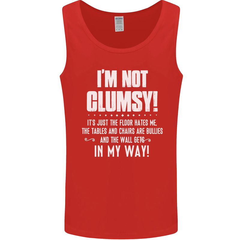 I'm Not Clumsy Funny Slogan Joke Beer Mens Vest Tank Top Red