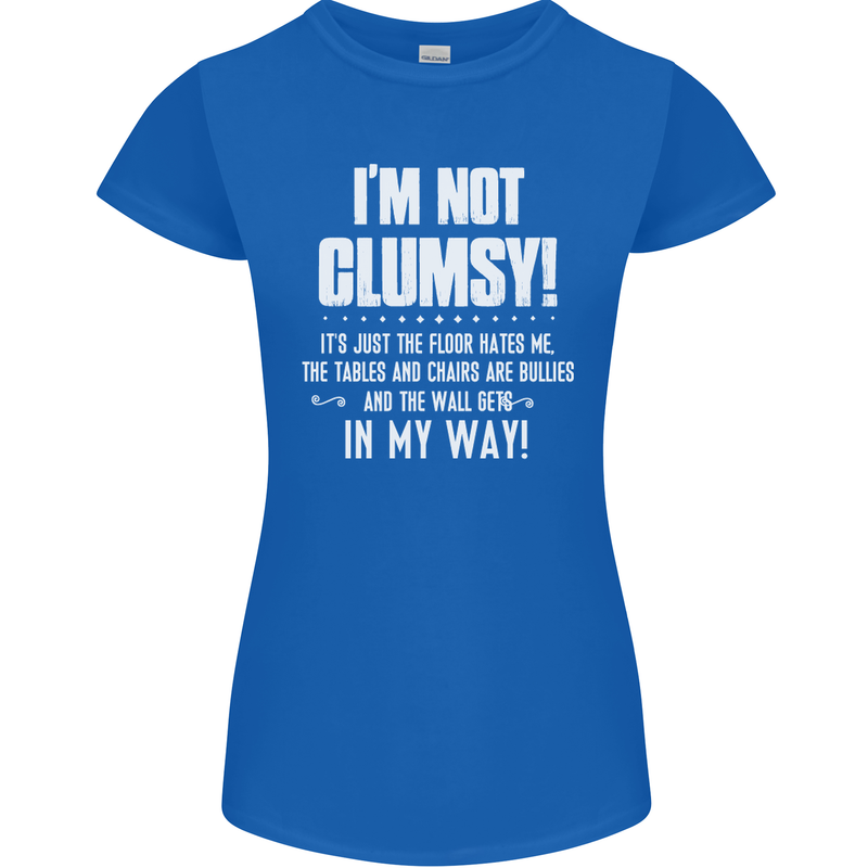I'm Not Clumsy Funny Slogan Joke Beer Womens Petite Cut T-Shirt Royal Blue