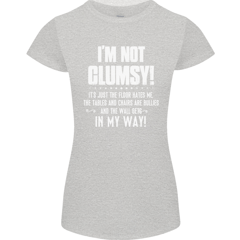 I'm Not Clumsy Funny Slogan Joke Beer Womens Petite Cut T-Shirt Sports Grey