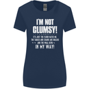 I'm Not Clumsy Funny Slogan Joke Beer Womens Wider Cut T-Shirt Navy Blue