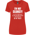 I'm Not Clumsy Funny Slogan Joke Beer Womens Wider Cut T-Shirt Red