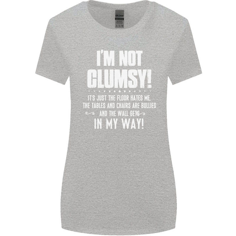 I'm Not Clumsy Funny Slogan Joke Beer Womens Wider Cut T-Shirt Sports Grey