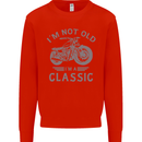 I'm Not Old I'm a Classic Motorcycle Biker Kids Sweatshirt Jumper Bright Red