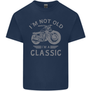 I'm Not Old I'm a Classic Motorcycle Biker Mens Cotton T-Shirt Tee Top Navy Blue