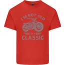 I'm Not Old I'm a Classic Motorcycle Biker Mens Cotton T-Shirt Tee Top Red