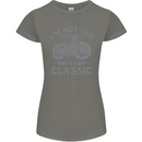 I'm Not Old I'm a Classic Motorcycle Biker Womens Petite Cut T-Shirt Charcoal