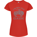 I'm Not Old I'm a Classic Motorcycle Biker Womens Petite Cut T-Shirt Red