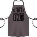 I'm Not Old I'm a Legend Funny Birthday Cotton Apron 100% Organic Dark Grey