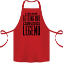 I'm Not Old I'm a Legend Funny Birthday Cotton Apron 100% Organic Red