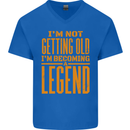 I'm Not Old I'm a Legend Funny Birthday Mens V-Neck Cotton T-Shirt Royal Blue