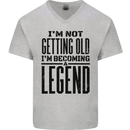 I'm Not Old I'm a Legend Funny Birthday Mens V-Neck Cotton T-Shirt Sports Grey