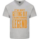 I'm Not Old I'm a Legend Funny Birthday Mens V-Neck Cotton T-Shirt Sports Grey