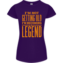 I'm Not Old I'm a Legend Funny Birthday Womens Petite Cut T-Shirt Purple